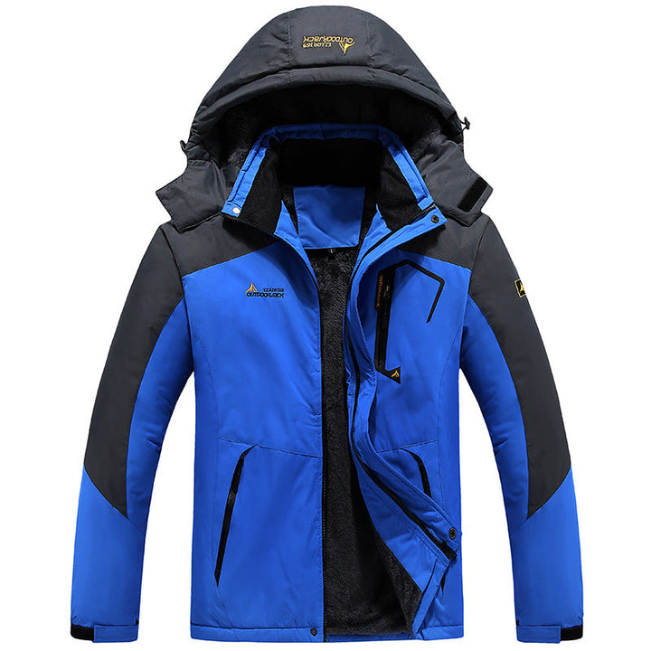 Men's Modular Thermal Outdoor Jacket with Teddy Fleece and Removable Hood Hudson & Parker
