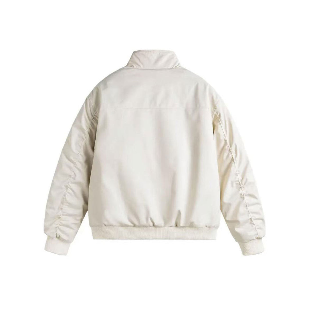 Men's Minimalist Utility Zip Bomber Jacket with High Collar and Concealed Pockets Hudson & Parker