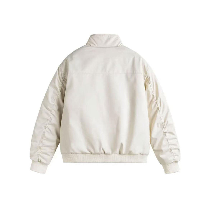 Men's Minimalist Utility Zip Bomber Jacket with High Collar and Concealed Pockets Hudson & Parker