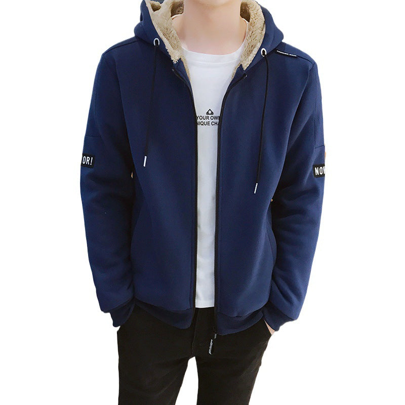 Men's Urban Zip Hoodie with Teddy lining, stand-up collar hood & ribbed cuffs Hudson & Parker