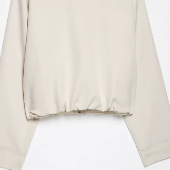 Women’s short-cut boxy blouson with high stand-up collar and dropped shoulders Hudson & Parker