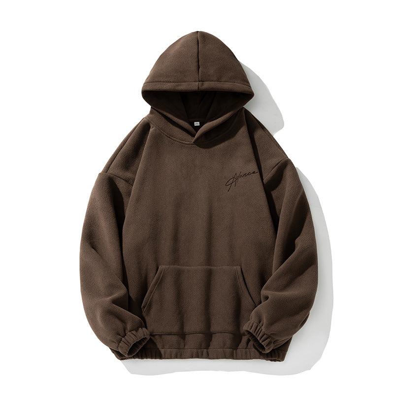 Unisex Heavy Fleece Hoodie in Relaxed Boxy Cut with Kangaroo Pocket Hudson & Parker