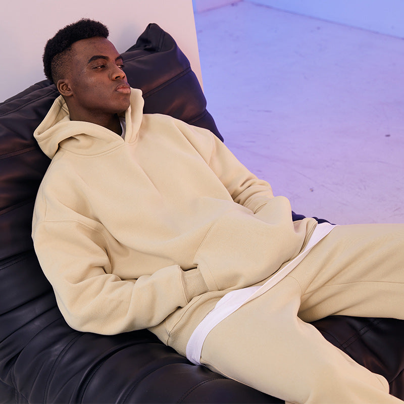 Men's Oversized Hoodie made of French Terry with Kangaroo Pocket and Ribbed Cuffs Hudson & Parker