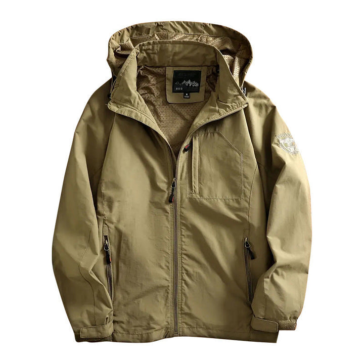 Men's lightweight outdoor jacket windbreaker with water-repellent coating and breathable mesh lining Hudson & Parker