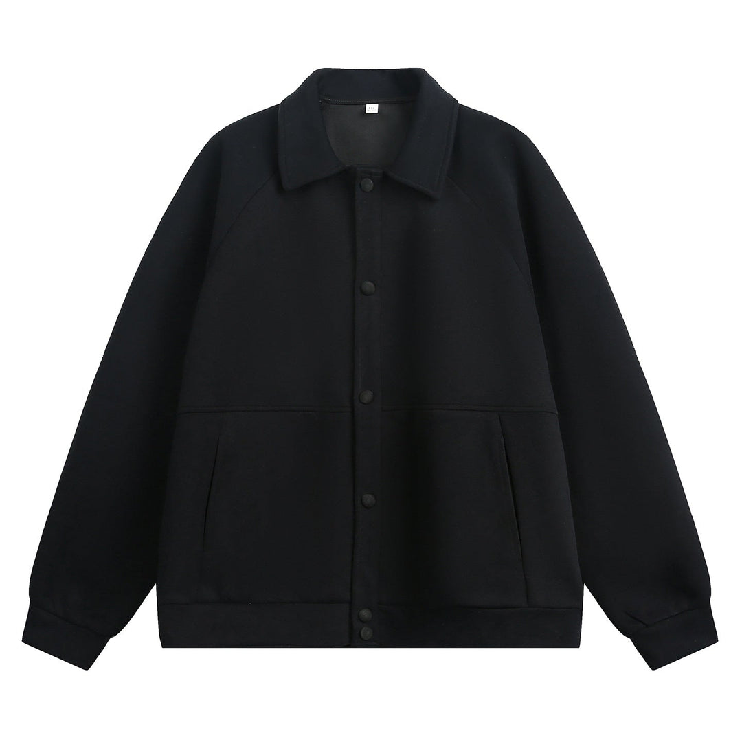 Unisex Oversize Jacket with Raglan Sleeves and Snap Button Closure Hudson & Parker