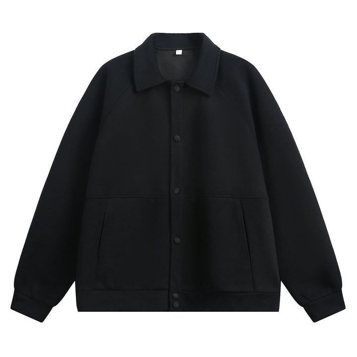 Unisex Oversize Jacket with Raglan Sleeves and Snap Button Closure Hudson & Parker