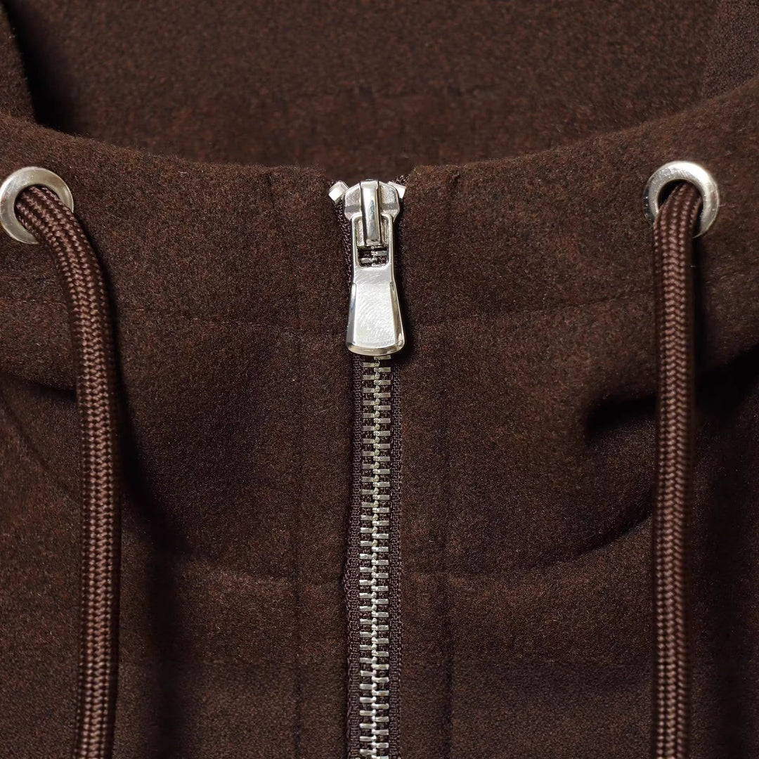 Women's Oversize Hoodie Jacket made of Blend in Boxy Cropped Cut Hudson & Parker