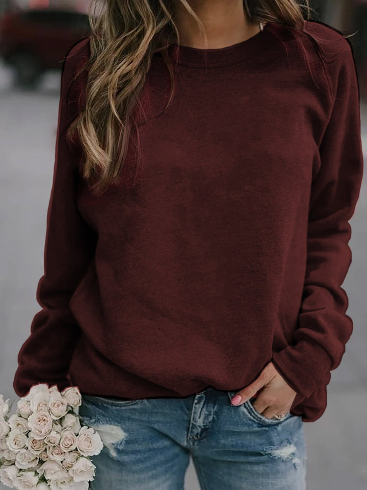 Women's Casual Oversized Sweatshirt with Crew Neck and Raglan Sleeves Hudson & Parker