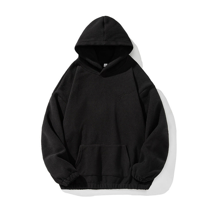 Unisex Heavy Fleece Hoodie in Relaxed Boxy Cut with Kangaroo Pocket Hudson & Parker