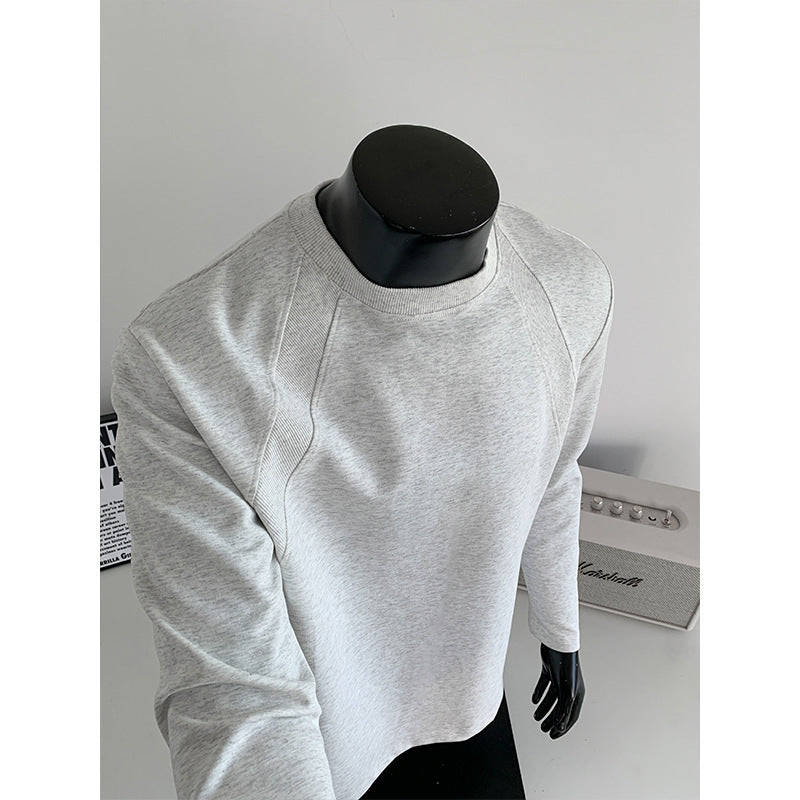 Men's Fine Long Sleeve Sweatshirt with Light Stand-up Collar and Raglan Seams Hudson & Parker