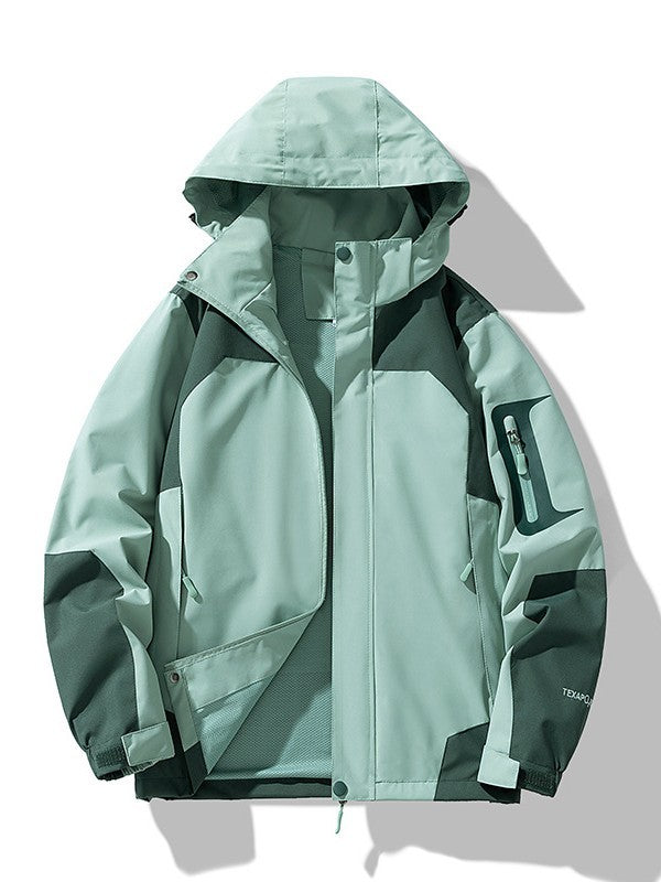 Men's Technical Outdoor Softshell Jacket with Hood, Arm Pocket and Mesh Lining Hudson & Parker