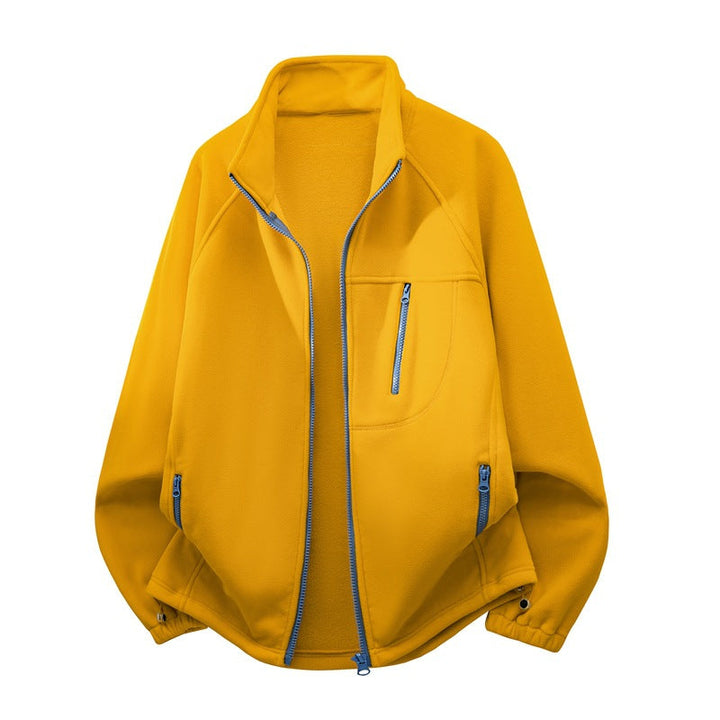 Unisex functional microfleece performance jacket with stand-up collar, chest zipper and ergonomic raglan sleeves Hudson & Parker Fashion