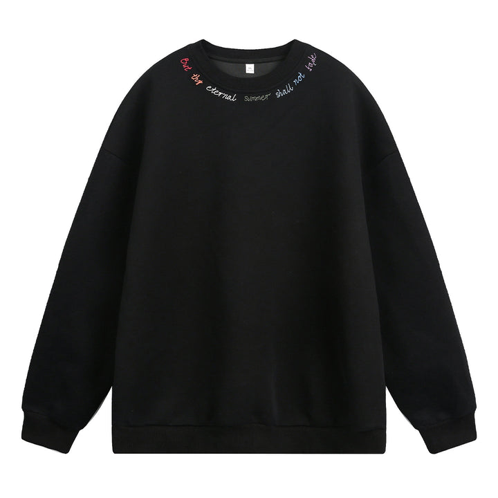 Unisex Oversized Sweatshirt with colorful neck embroidery and heavy French Terry quality Hudson & Parker