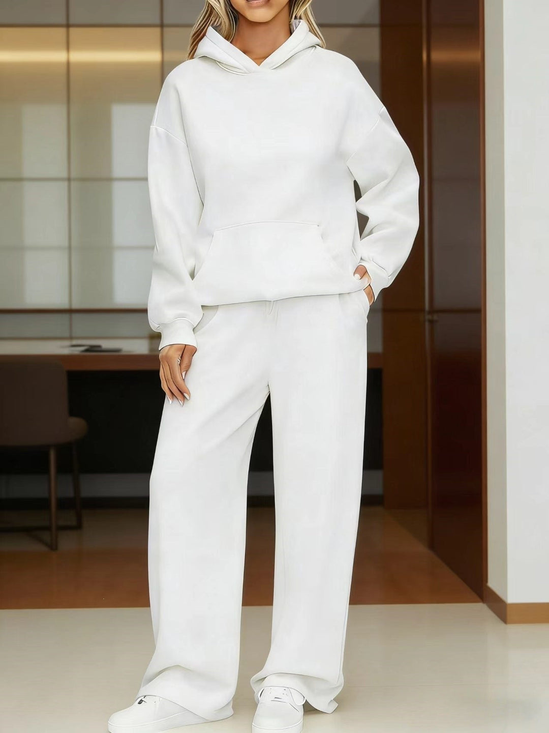 Women's cozy oversized hoodie and wide jogger pants set Hudson & Parker
