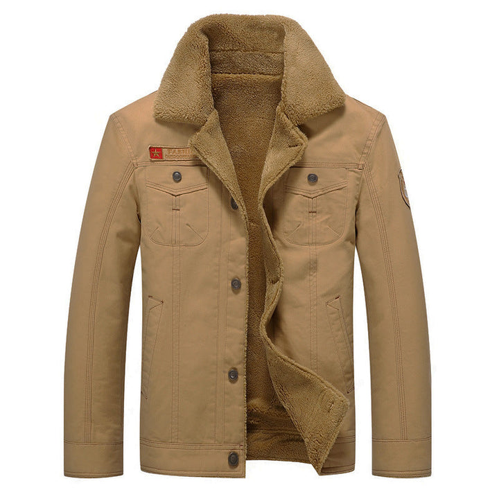 Men's canvas field jacket with Sherpa lining and shawl collar Hudson & Parker