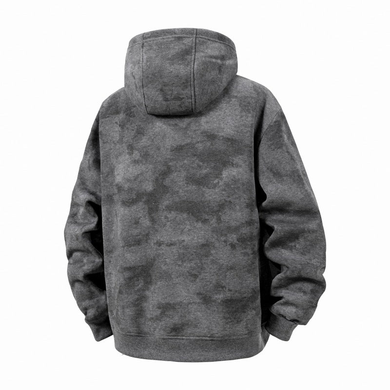 Unisex Oversized Hooded Zip Jacket made of heavy French Terry with Kangaroo Pockets Hudson & Parker