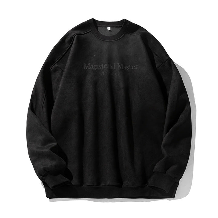 Unisex Oversize Sweatshirt with velvety fleece look and tonal front print Hudson & Parker
