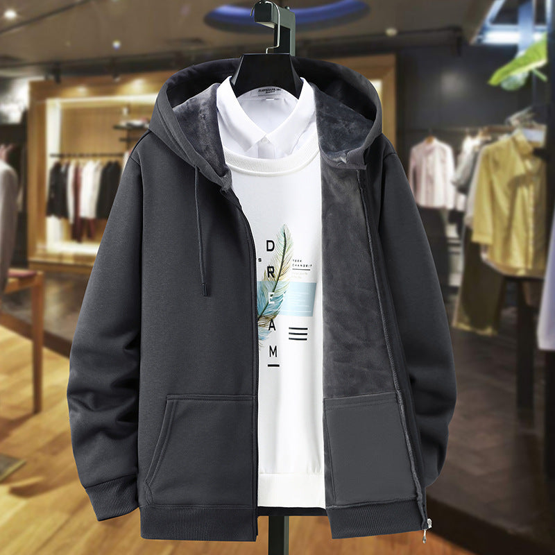 Hudson & Parker | Casual Autumn Full Zip Hoodie with Drawstring for Men