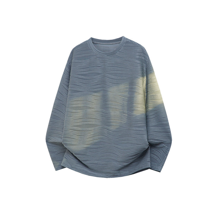 Unisex Oversize Wave Structure Sweatshirt with Round Neck Hudson & Parker