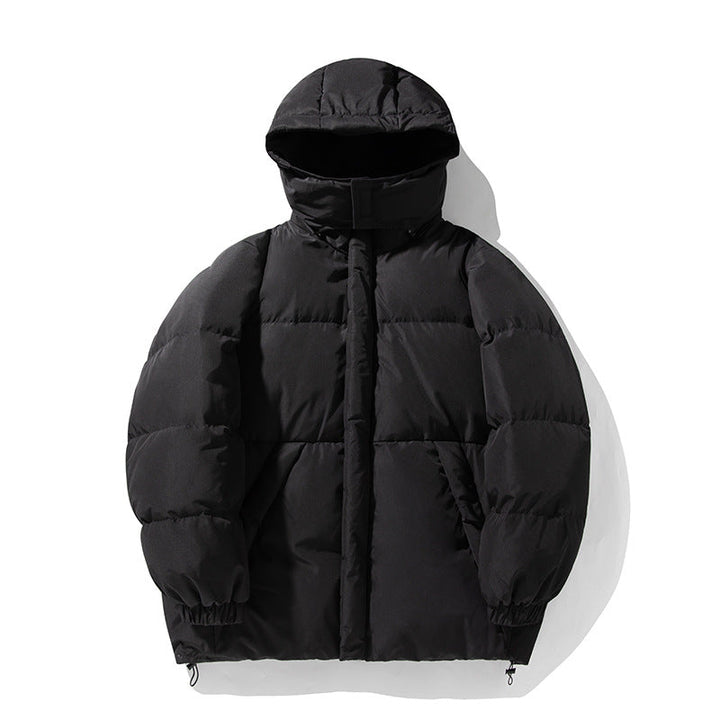 Unisex Down-Look Hooded Parka with High Chin Protection, Concealed Zipper and Drawstring Hudson & Parker