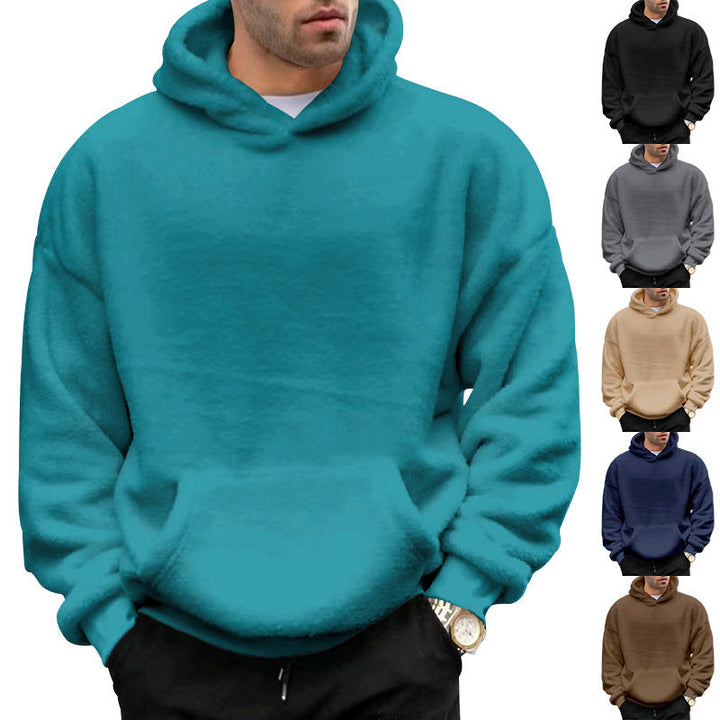 Unisex nan cozy teddy fleece hoodie with oversized fit and kangaroo pocket Hudson & Parker