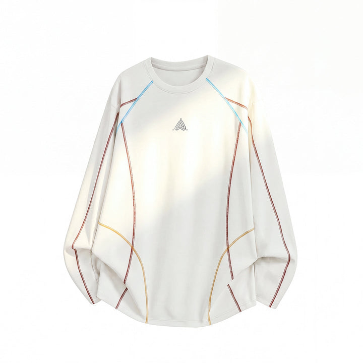 Unisex Wide Cut Sweatshirt with Decorative Flatlock Seams and Raglan Sleeves Hudson & Parker