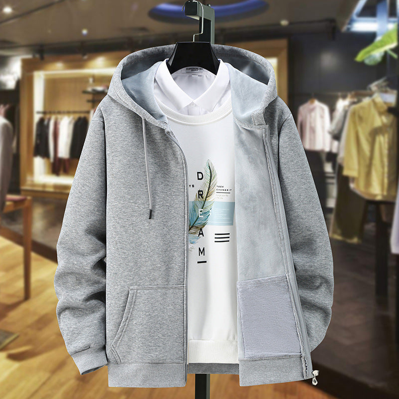 Hudson & Parker | Casual Autumn Full Zip Hoodie with Drawstring for Men