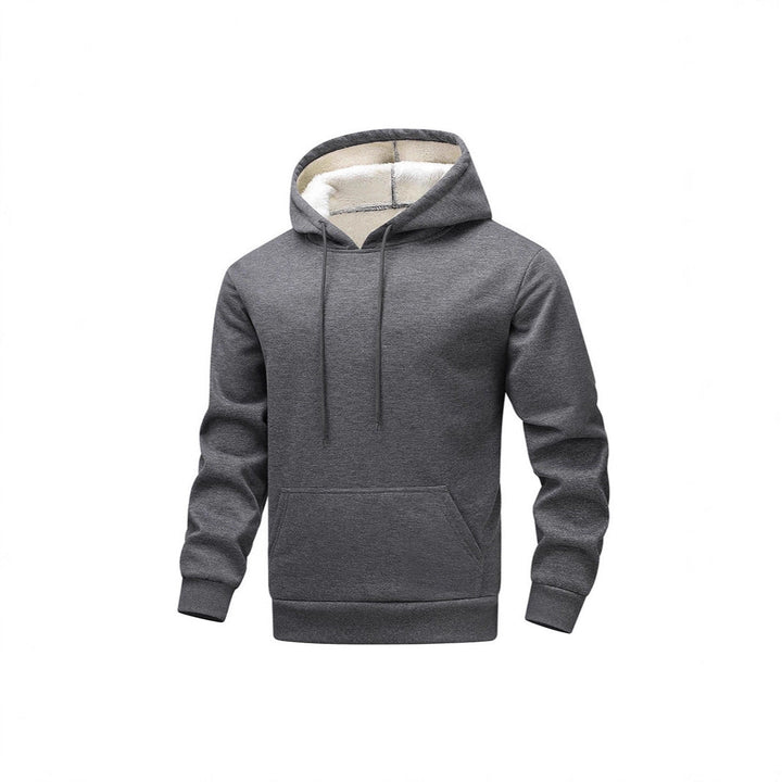 Men's Fleece Hoodie with Sherpa Lining and Kangaroo Pocket Hudson & Parker Fashion