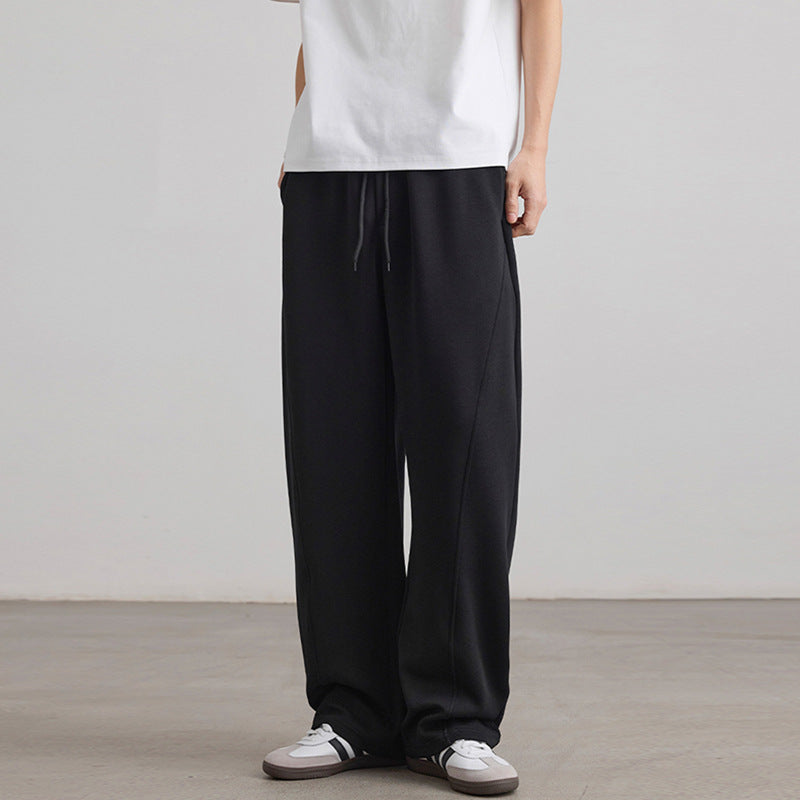 Men's Loose Sweatpants with Drawstring, Center Pleat and Loose Leg Hudson & Parker