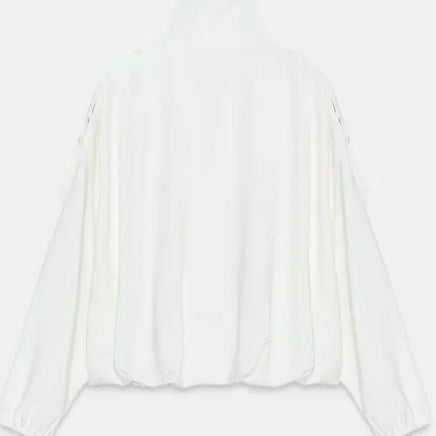 Women’s short-cut boxy blouson with high stand-up collar and dropped shoulders Hudson & Parker