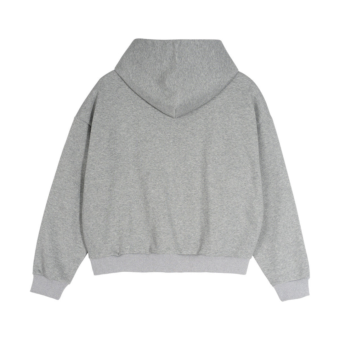 Unisex Zip Hoodie with plaid hood lining and boxy oversized fit Hudson & Parker