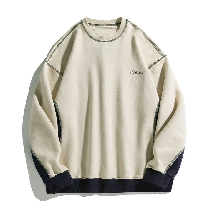 Unisex Oversize sweatshirt with contrast seams, raglan sleeves and ribbed hem Hudson & Parker