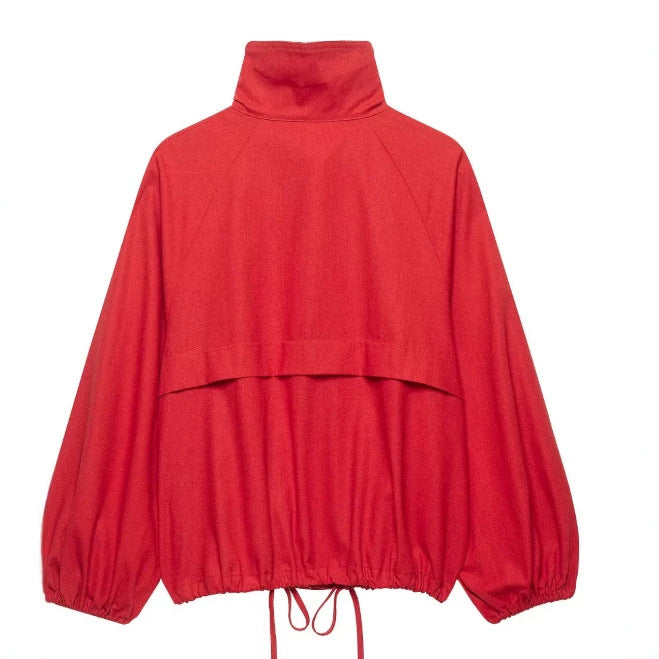 Women’s short-cut boxy blouson with high stand-up collar and dropped shoulders Hudson & Parker
