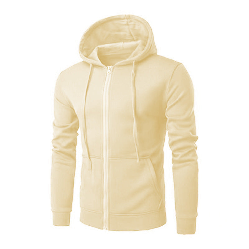Men's slim-fit zip hoodie jacket with soft fleece lining and kangaroo pockets Hudson & Parker