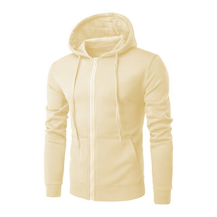 Men's slim-fit zip hoodie jacket with soft fleece lining and kangaroo pockets Hudson & Parker