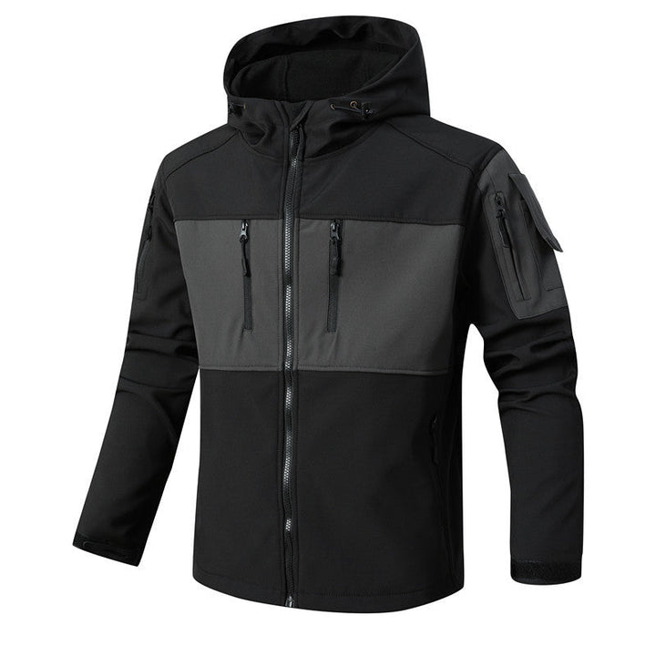 Men's functional softshell jacket with fleece inner lining and hood Hudson & Parker