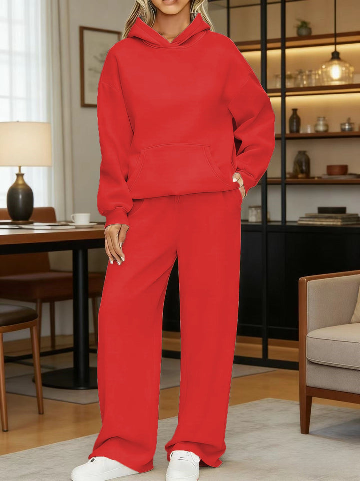 Women's cozy oversized hoodie and wide jogger pants set Hudson & Parker