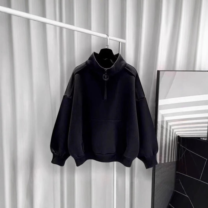 Women's Sporty High Collar Sweater with Zipper Hudson & Parker