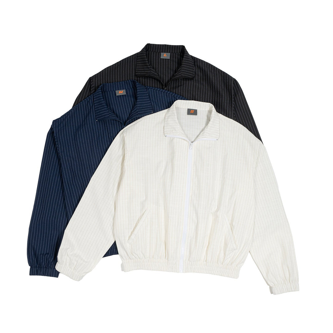 Unisex Oversized Zip Jacket made of ribbed blend with stand-up collar and elastic hem Hudson & Parker