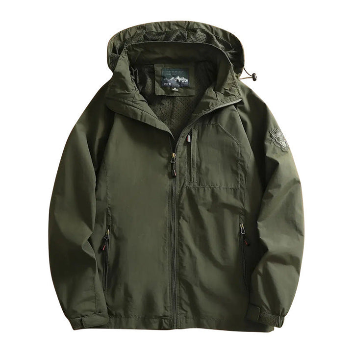 Men's lightweight outdoor jacket windbreaker with water-repellent coating and breathable mesh lining Hudson & Parker