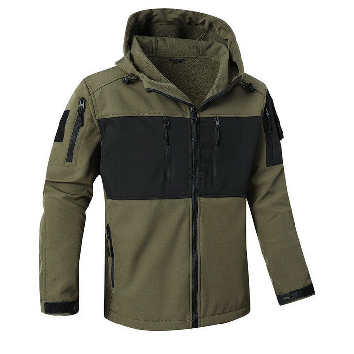 Men's functional softshell jacket with fleece inner lining and hood Hudson & Parker