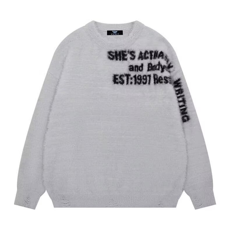 Women Casual Oversized Sweater with Graphic Print Hudson & Parker