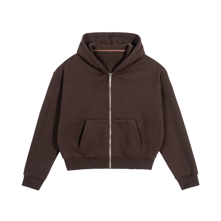 Unisex hooded sweatshirt jacket with full zipper and kangaroo pocket Hudson & Parker