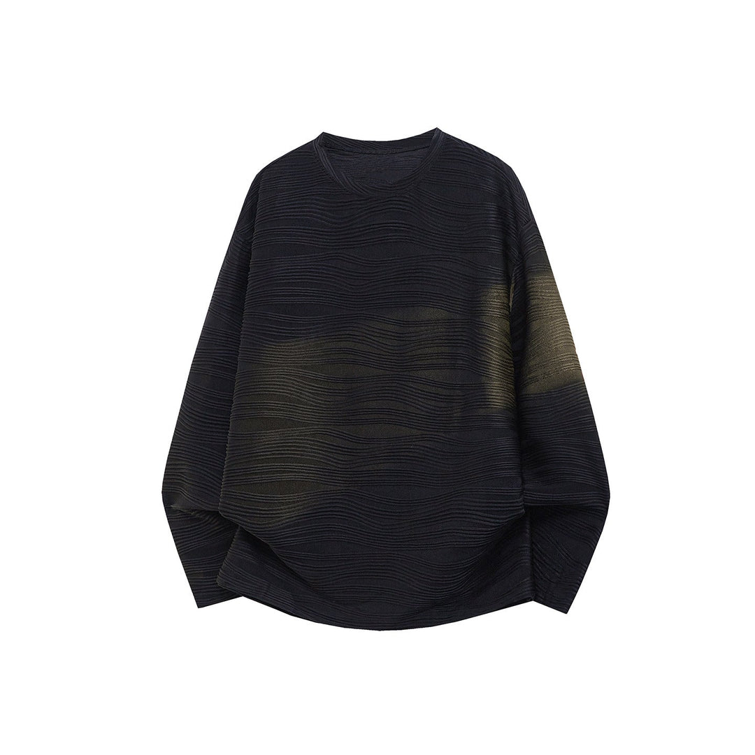Unisex Oversize Wave Structure Sweatshirt with Round Neck Hudson & Parker