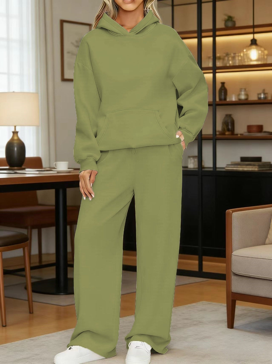 Women's cozy oversized hoodie and wide jogger pants set Hudson & Parker
