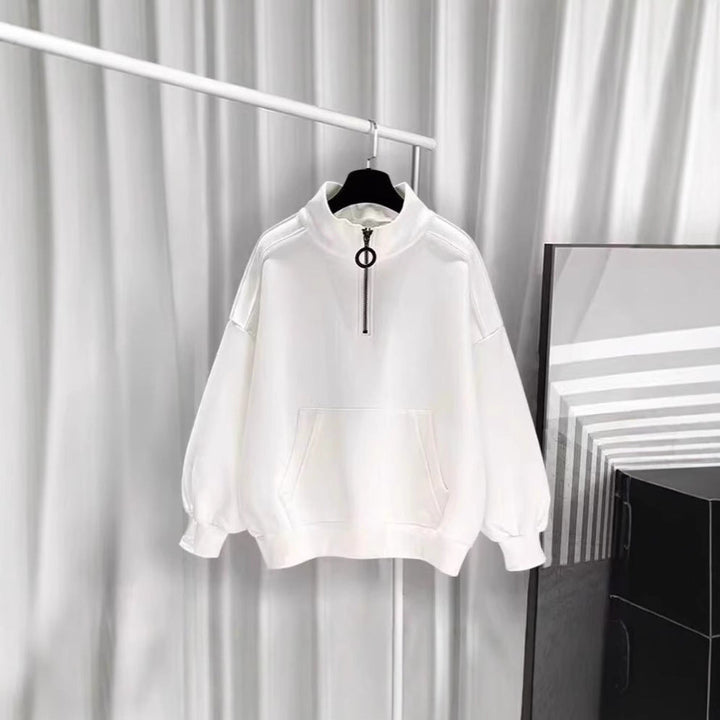 Women's Sporty High Collar Sweater with Zipper Hudson & Parker
