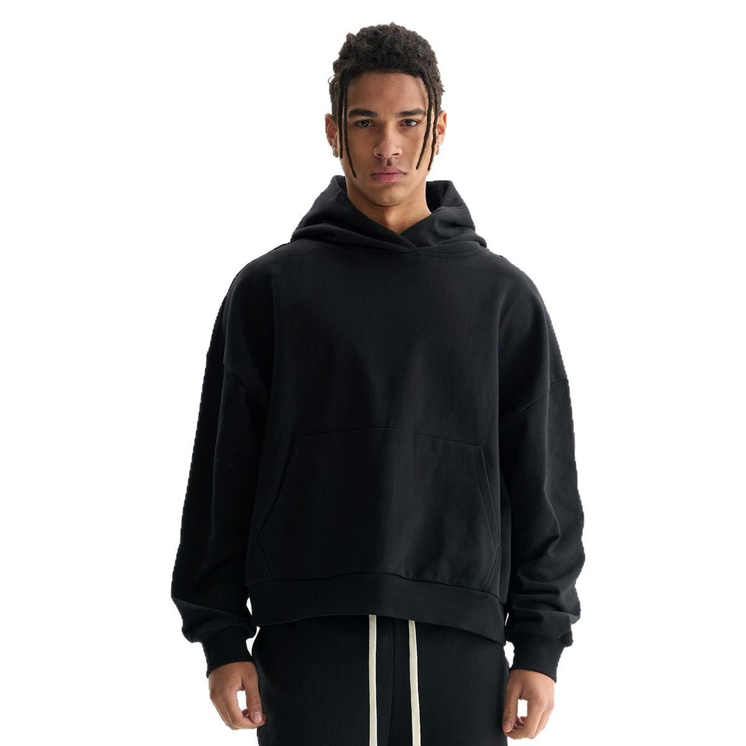 Women Wide Cut Hoodie with Cropped Hem and Kangaroo Pocket Hudson & Parker