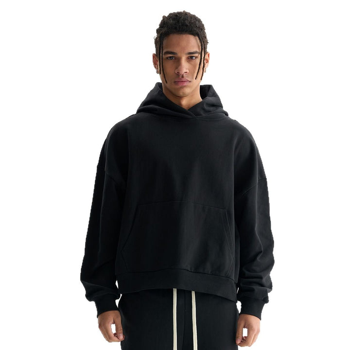 Women Wide Cut Hoodie with Cropped Hem and Kangaroo Pocket Hudson & Parker