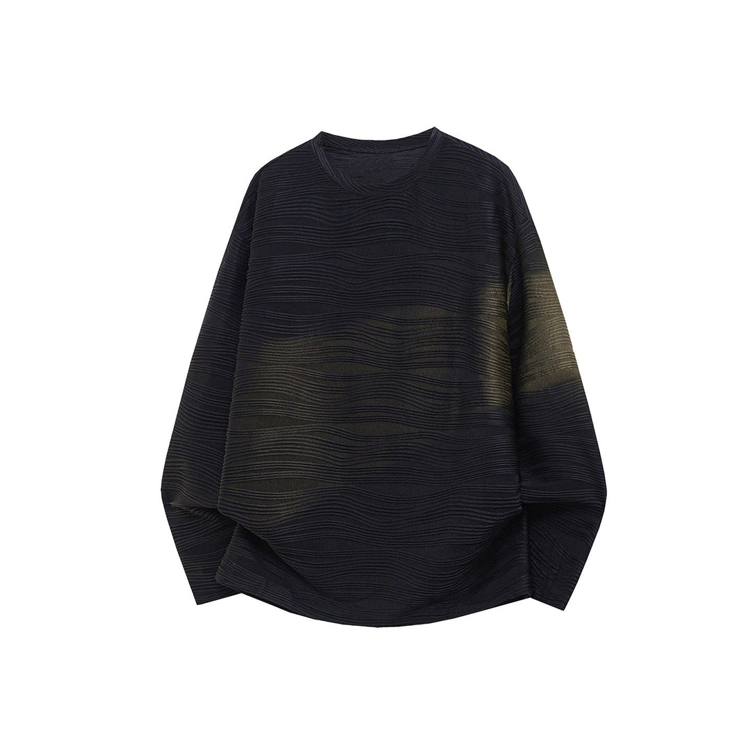 Unisex Oversize Wave Structure Sweatshirt with Round Neck Hudson & Parker