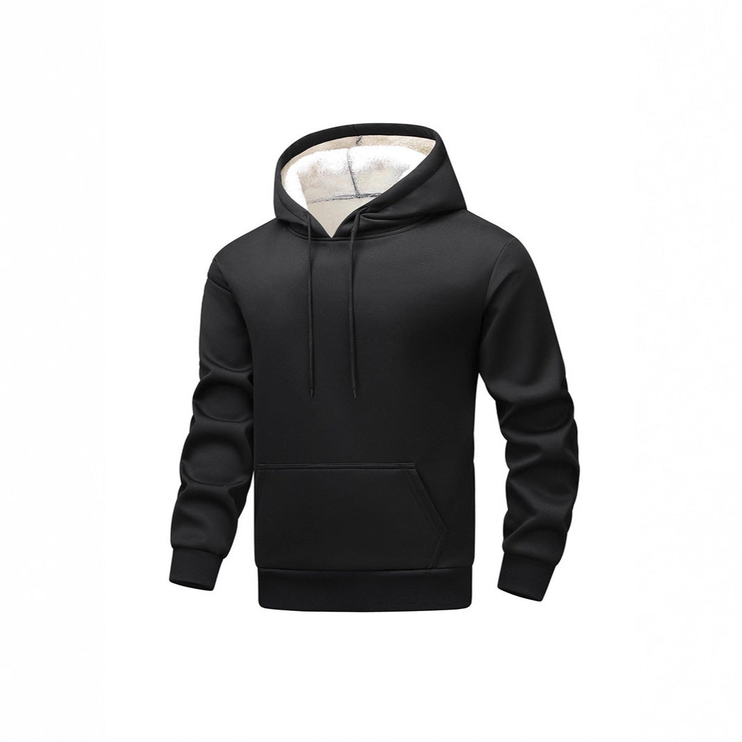 Men's Fleece Hoodie with Sherpa Lining and Kangaroo Pocket Hudson & Parker Fashion